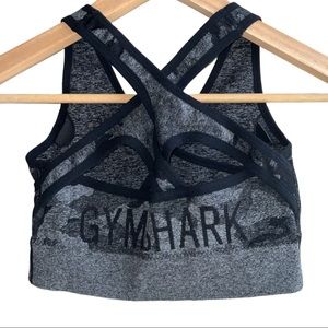 Gymshark Adapt Camo Seamless Padded Sports Bra Gray Black Size Small